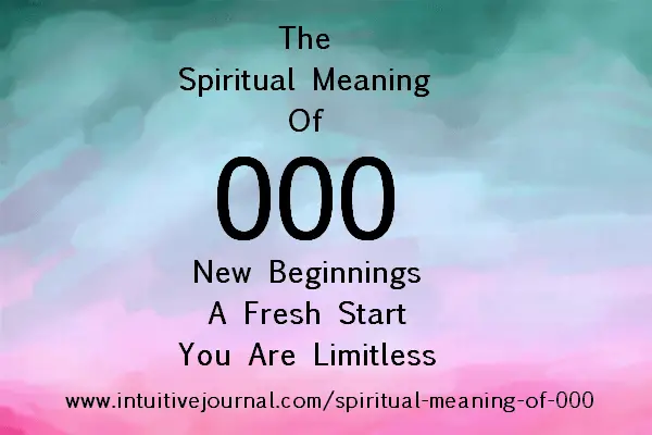 spiritual meaning of 000