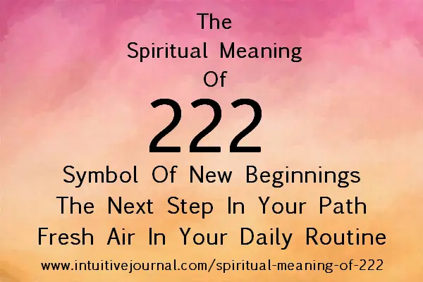 spiritual meaning of 222